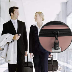 Suitcase safety lock with combination dial