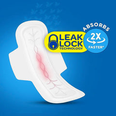 A single DeoDap Sanitary Pads 330mm, unfolded to show its extra long design and wide protective wings.