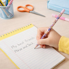 Wooden pencil set with cartoon characters