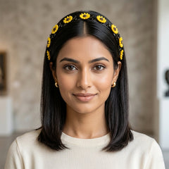 Sunflower Design Floral Clip Hair Band 1 Pc