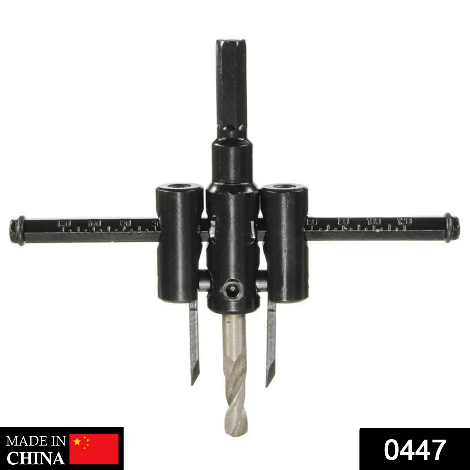 BoltForce adjustable circle hole saw drill bit cutter with blades and center drills