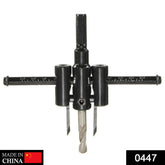 BoltForce adjustable circle hole saw drill bit cutter with blades and center drills