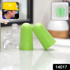 Close-up of soft foam noise reduction earplugs