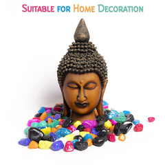 Pile of multicolor decorative pebbles
