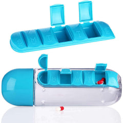 Pill compartments shown open with pills inside