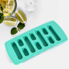 Hand holding Fancy Ice Tray filled with ice cubes