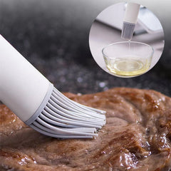 Marinade basting brush with silicone bristles