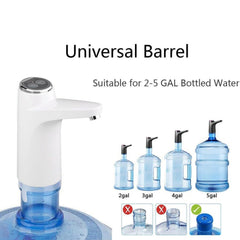Close-up of portable water bottle pump dispensing water