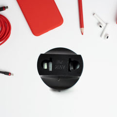 Black Plug Adapter showing 2 Pin plug converter