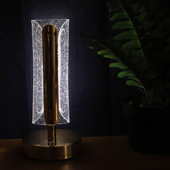 Luxury Tall Cylindrical Crystal Table Lamp (1 Pc)