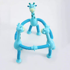 LED Giraffe fidget toy in various stretched shapes