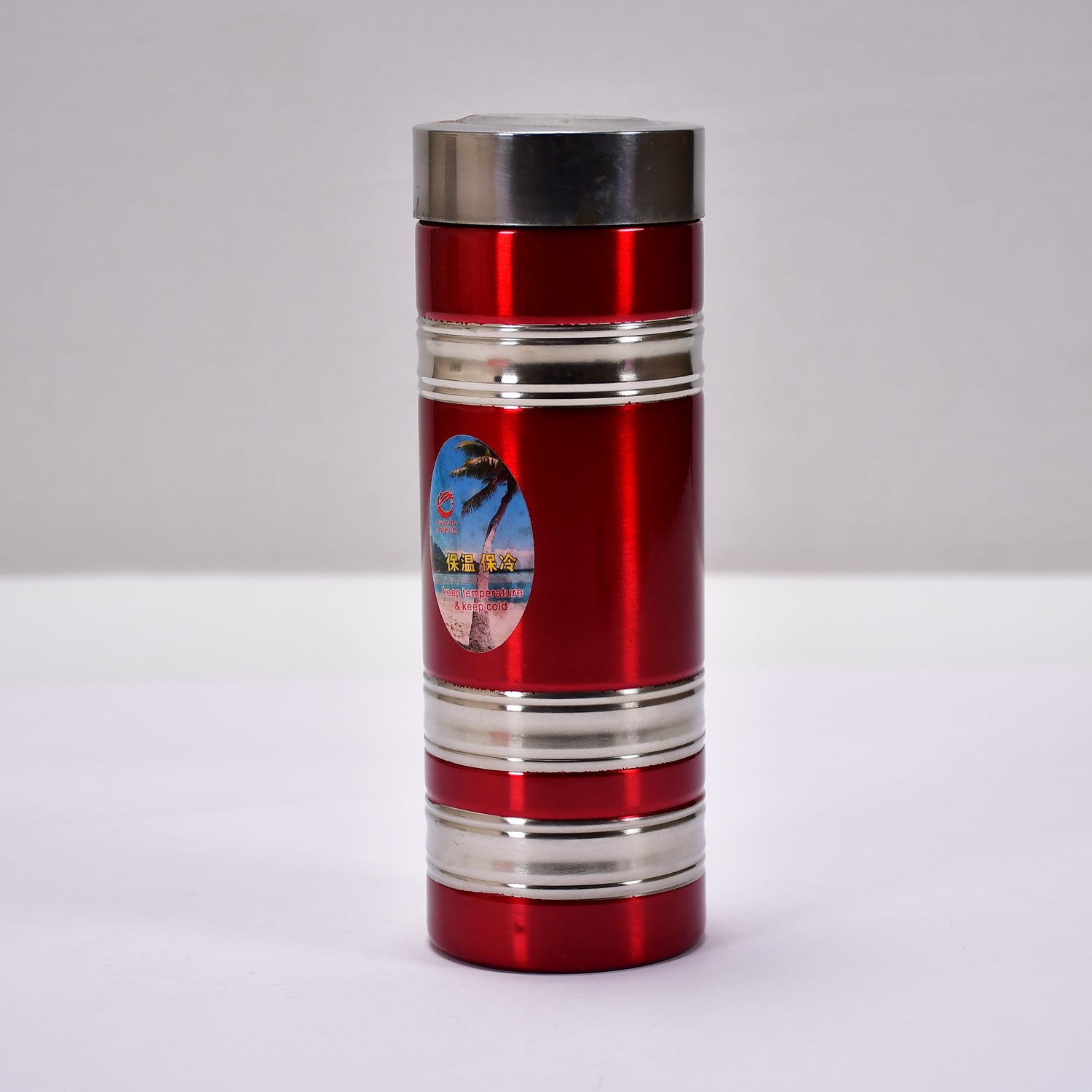 Mini Stainless Steel Water Bottle 380ml front view