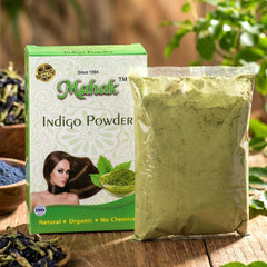 Natural indigo powder for herbal hair coloring and scalp care