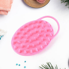 Bath brush showing massage spikes side