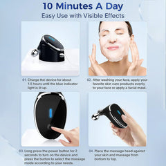 Closeup of LumiLift Massager face roller