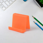 Durable plastic mobile phone stand angled view