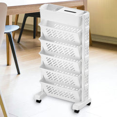 Rotatable plastic bookshelf for home and office