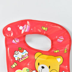 Soft foam lining inside baby bib for comfort
