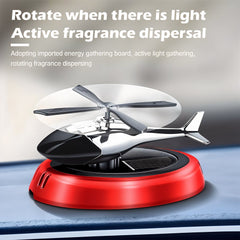 Detail of solar panel on helicopter car air freshener