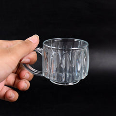 Unbreakable Transparent Plastic Tea Cups (Set of 6 Pc)
