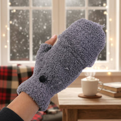Soft fleece winter gloves