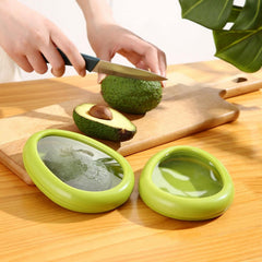Green vegetable container on white background