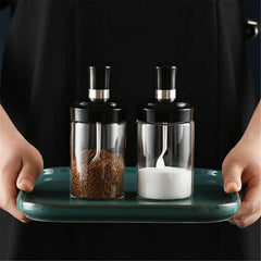 Sleek Transparent Glass Storage Jar for Kitchen