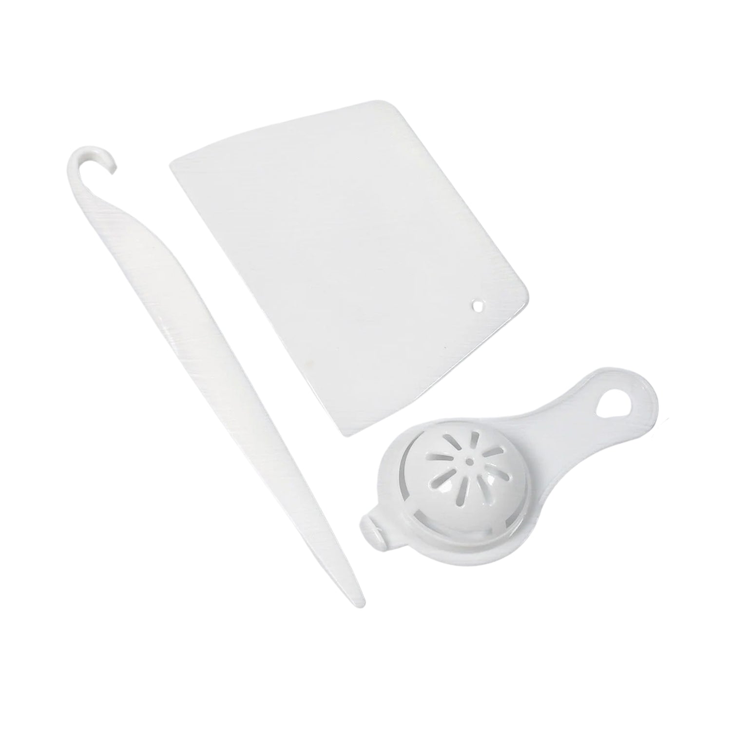 Essential 3-piece silicone cake decorating brushes set on white background