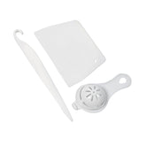 Essential 3-piece silicone cake decorating brushes set on white background