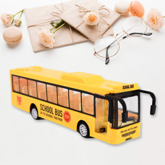 Yellow Mini Bus Toy Closeup Details