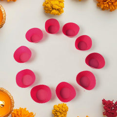 Close-up of Flexible Silicone Cupcake Moulds