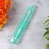 Easy Brush interdental cleaner used between teeth