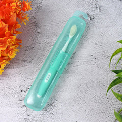 Easy Brush interdental cleaner used between teeth