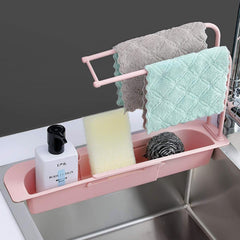 Expandable Over-Sink Sink Caddy in kitchen sink