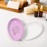 Double-layer plastic soap holder with drainage