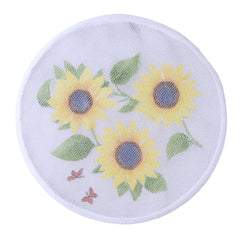 Sunflower fan cover fitted on table fan