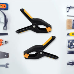 Screen repair fastening clamp in use