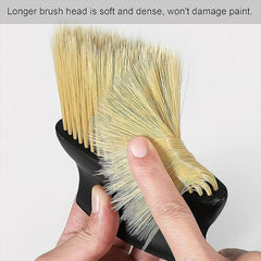 Air outlet cleaning brush in use