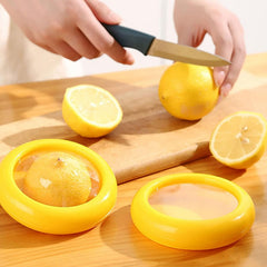Yellow vegetable & fruit saver with clear lid