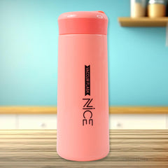 Plastic Vacuum Flask Bottle - (Pink Color / 1 Pc / 400ML)