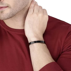 Titan Edge Matte Black Men's Kada Bracelet