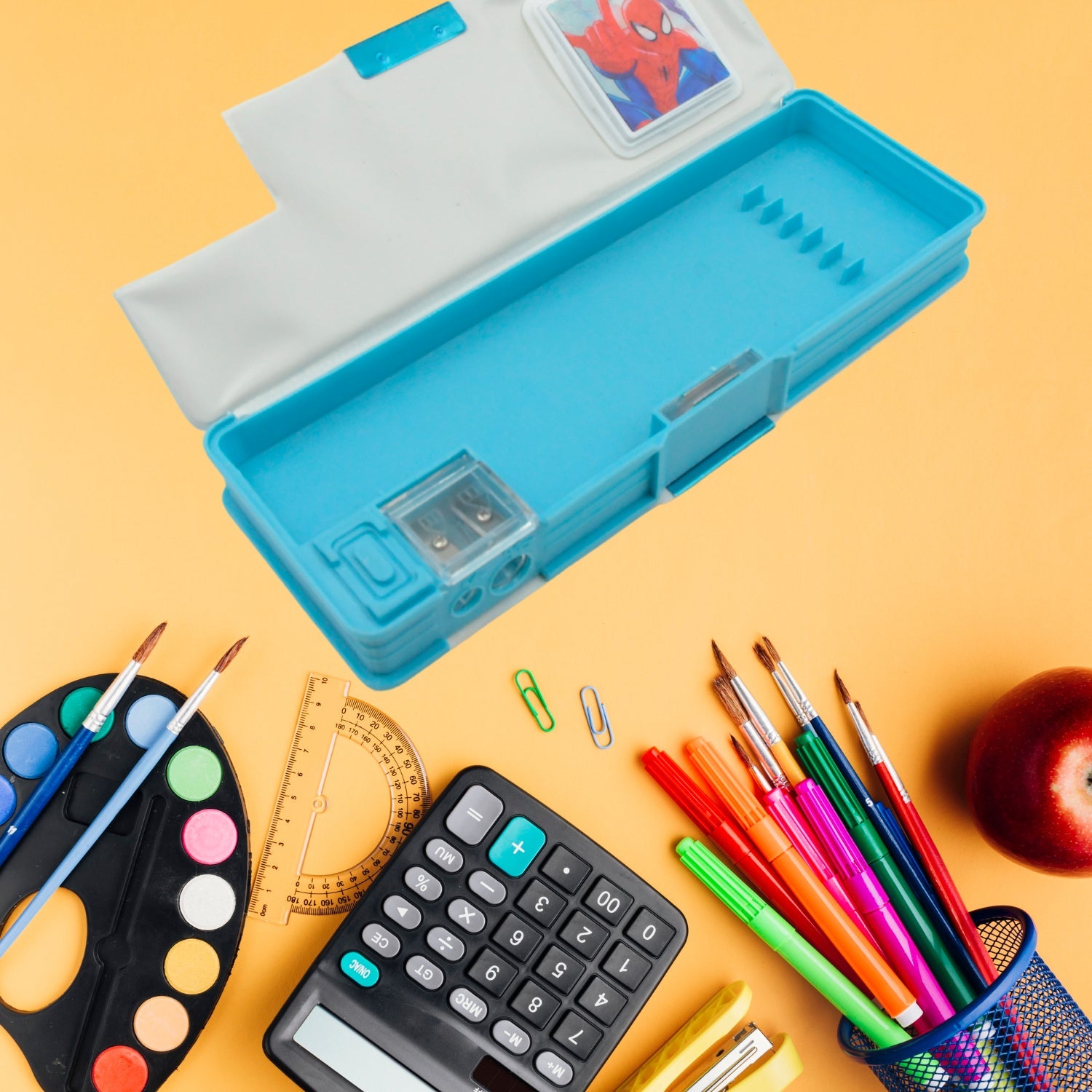 Cartoon multi-functional geometry box for kids
