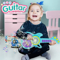 Close-up of guitar bubble machine blowing bubbles