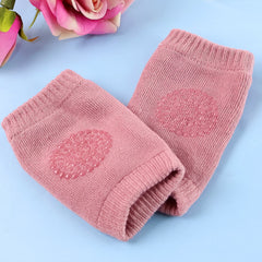 Stretchable pink knit wool leg warmers for toddlers