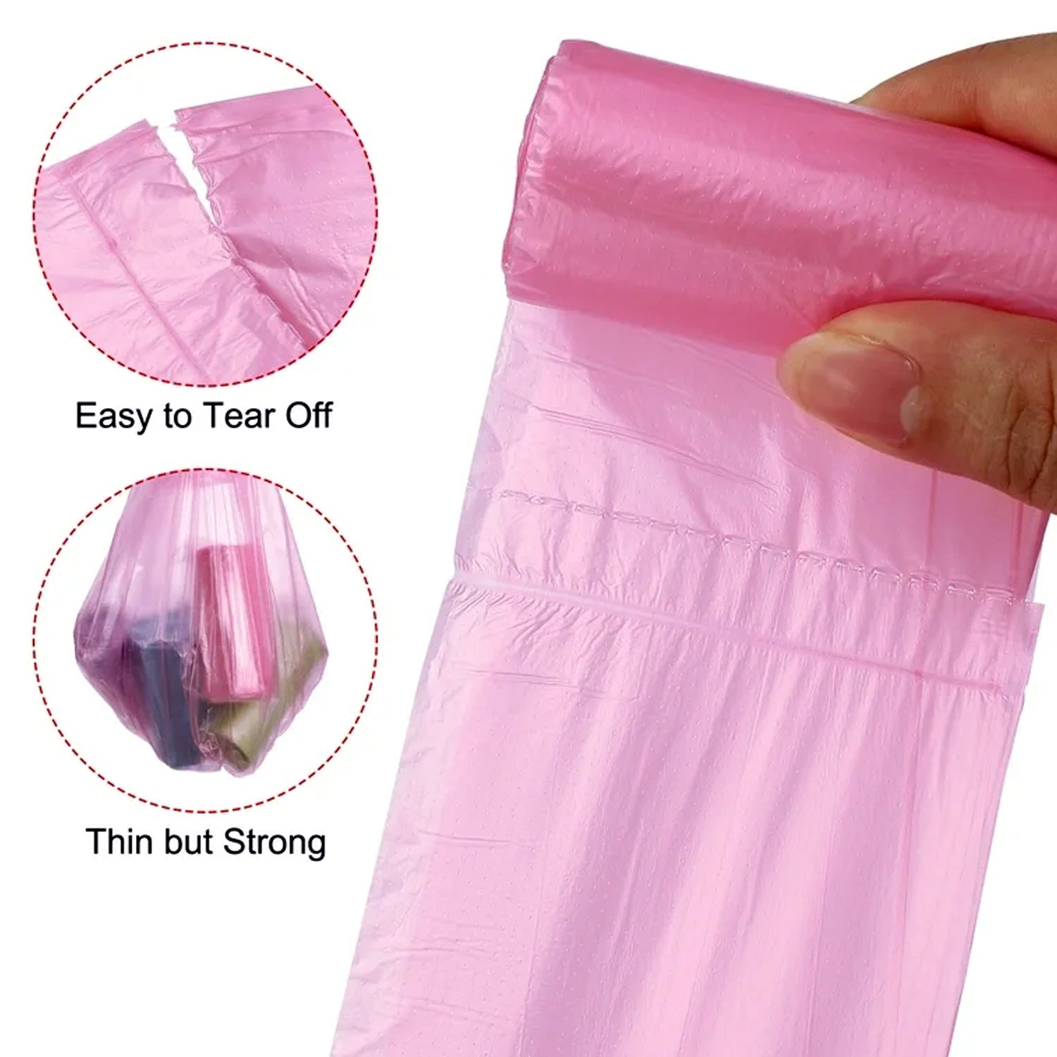 Heavy duty leak-proof garbage bag roll