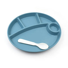 Side angle of eco-friendly reusable kids food plate