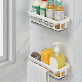 Multipurpose hanging drain rack & sponge holder for kitchen sink