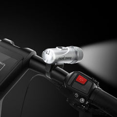 Close-up of Swift Light LED bicycle headlight beam