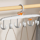 Rotatable 12-hook tank top hanger hanging in closet
