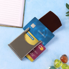 Compact Card Wallet with Leather Finish